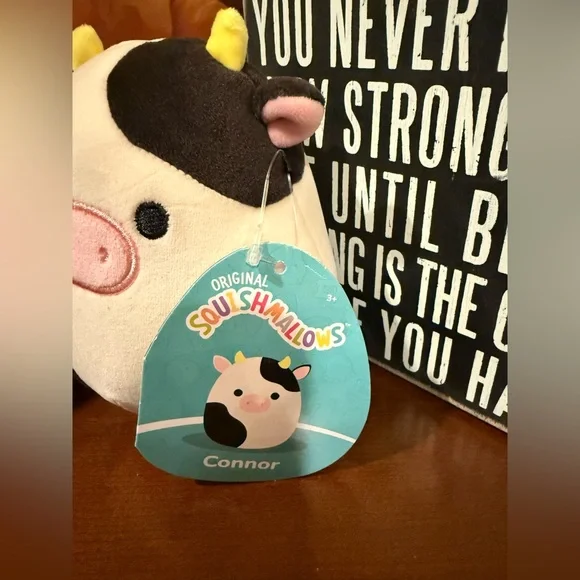 Squishmallows Black and White Cow & Pink Bug Plush Set - Picture 3 of 5